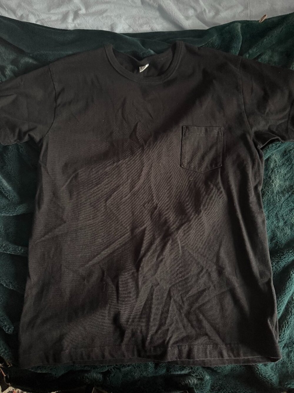 3sixteen Heavyweight Pocket T-Shirt in Black - Size 2X